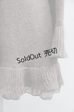 画像3: axes femme / ファー&シフォンフリルニットロングカーディガン  ピンク T-25-11-23-009-AX-TO-SA-ZT