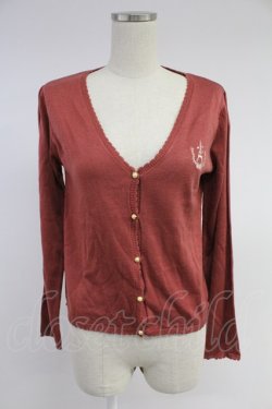 画像1: axes femme / 塔刺繍カーディガン  ピンク T-25-11-23-010-AX-TO-SA-ZT