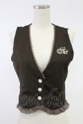 axes femme POETIQUE / 懐中時計刺繍ベスト  ブラウン T-25-11-23-014-AX-TO-SA-ZT