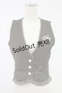 axes femme POETIQUE / 懐中時計刺繍ベスト  ブラウン T-25-11-23-014-AX-TO-SA-ZI