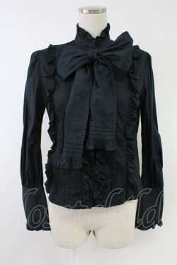 画像1: ALICE and the PIRATES / プリンス・コンラッドブラウス  黒 T-25-11-23-015-PA-BL-SA-ZT