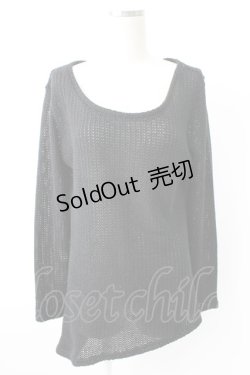 画像1: PUTUMAYO / メッシュニットトップス  黒 T-25-11-23-017-PT-TO-SA-ZT