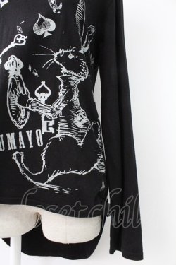 画像3: PUTUMAYO / トランプうさぎロングカットソー  黒Ｘ白 T-25-11-23-018-PT-TO-SA-ZT