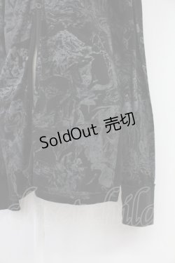 画像3: NAOTO SEVEN / 総柄ロングカーディガン  黒Ｘグレー T-25-11-23-020-HN-TO-SA-ZT