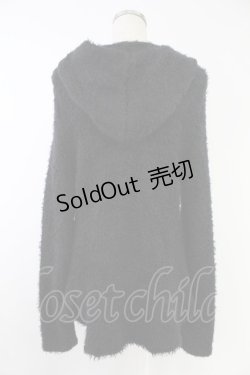 画像2: PUTUMAYO / ストライプボアパーカー  黒Ｘ濃ピンク T-25-11-23-021-PT-TO-SA-ZI