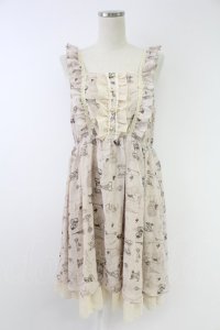 axes femme / アンティーク猫ワンピース  ピンク T-25-11-23-022-AX-OP-SA-ZI