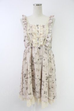 画像1: axes femme / アンティーク猫ワンピース  ピンク T-25-11-23-022-AX-OP-SA-ZT