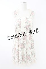 axes femme / 花柄ワンピース  アイボリーＸピンク T-25-11-23-023-AX-OP-SA-ZI