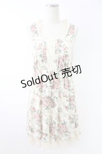 axes femme / 花柄ワンピース  アイボリーＸピンク T-25-11-23-023-AX-OP-SA-ZI