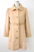 axes femme / レース使いコート  ベージュ T-25-11-23-025-AX-CO-SA-ZT