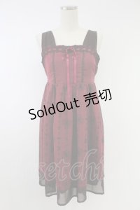 axes femme POETIQUE / 不思議の国のアリスワンピース  ボルドー T-25-11-23-026-AX-OP-SA-ZI