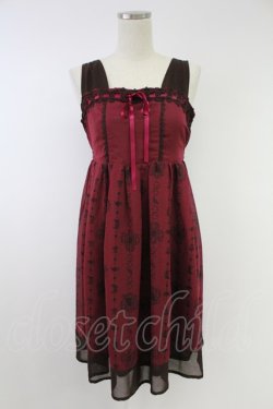 画像1: axes femme POETIQUE / 不思議の国のアリスワンピース  ボルドー T-25-11-23-026-AX-OP-SA-ZT