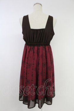画像2: axes femme POETIQUE / 不思議の国のアリスワンピース  ボルドー T-25-11-23-026-AX-OP-SA-ZT