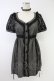 画像1: ALGONQUINS / 袖レース切替ワンピース  グレーＸ黒 T-25-11-23-028-AL-OP-SA-ZT (1)