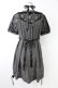 画像2: ALGONQUINS / 袖レース切替ワンピース  グレーＸ黒 T-25-11-23-028-AL-OP-SA-ZT (2)