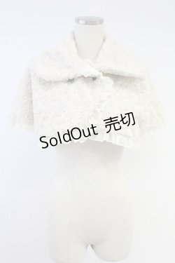 画像1: ALGONQUINS / ボアシフォンフリルケープ  アイボリー T-25-11-23-029-AL-JA-SA-ZI