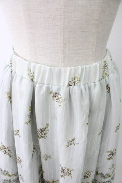 画像3: axes femme / ローズ&ストライププリントスカート  サックス T-25-11-23-030-AX-SK-SA-ZT