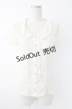 画像1: axes femme / レーススリーブブラウス  アイボリー T-25-11-28-003-AX-BL-SA-ZT