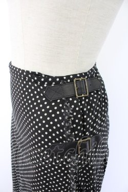 画像3: INGEBORG / ドット柄キルト風スカート  黒Ｘ白 T-25-11-28-027-LO-SK-SA-ZI