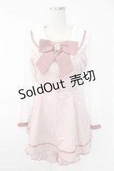 LIZ LISA / セーラーカラーセットアップ  ピンクＸ白 T-25-11-28-030-LO-OP-SA-ZI