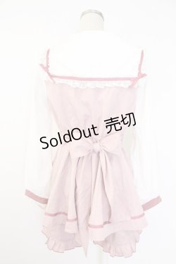 画像2: LIZ LISA / セーラーカラーセットアップ  ピンクＸ白 T-25-11-28-030-LO-OP-SA-ZI