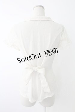 画像2: axes femme / レーススリーブブラウス  アイボリー T-25-11-28-003-AX-BL-SA-ZT