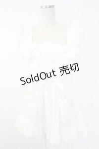 BABY,THE STARS SHINE BRIGHT / くまくみゃちゃんエプロン  白 T-25-11-28-031-BA-ZA-SA-ZI