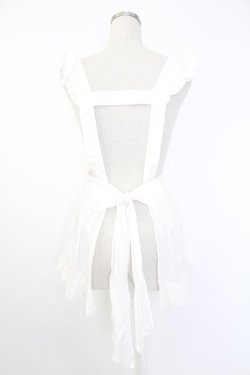 画像2: BABY,THE STARS SHINE BRIGHT / くまくみゃちゃんエプロン  白 T-25-11-28-031-BA-ZA-SA-ZI