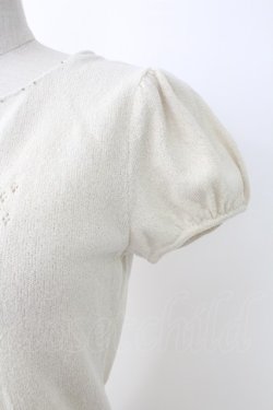 画像3: INGEBORG / ビーズデザイン半袖ニットトップス  アイボリー T-25-11-28-004-LO-TO-SA-ZI