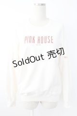PINK HOUSE / ロゴプリントトレーナー  アイボリーＸ赤 T-25-11-28-005-LO-TO-SA-ZI