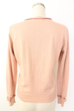 画像2: Jane Marple / リボン付きニットカーディガン M ピンク T-25-11-28-008-JM-TO-SA-ZI