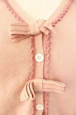 画像3: Jane Marple / リボン付きニットカーディガン M ピンク T-25-11-28-008-JM-TO-SA-ZI