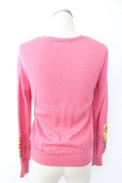 画像2: Jane Marple / マトリョーシカのデコパージュカーディガン M ピンク T-25-11-28-009-JM-TO-SA-ZI