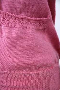 画像4: Jane Marple / マトリョーシカのデコパージュカーディガン M ピンク T-25-11-28-009-JM-TO-SA-ZI