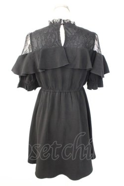 画像2: Rojita / 肩レースブローチ付きワンピース  黒 T-25-11-28-014-LO-OP-SA-ZI
