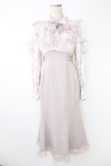 couture BY ROJITA / 花柄ドッキングロングワンピース  白Ｘピンク T-25-11-28-016-LO-OP-SA-ZI