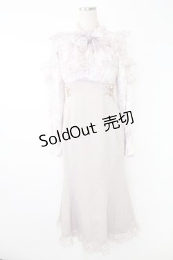 画像1: couture BY ROJITA / 花柄ドッキングロングワンピース  白Ｘピンク T-25-11-28-016-LO-OP-SA-ZI