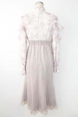 画像2: couture BY ROJITA / 花柄ドッキングロングワンピース  白Ｘピンク T-25-11-28-016-LO-OP-SA-ZI