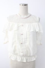 LIZ LISA / 肩あきブラウス  アイボリー T-25-11-28-002-LO-BL-SA-ZI