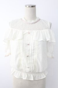 LIZ LISA / 肩あきブラウス  アイボリー T-25-11-28-002-LO-BL-SA-ZI