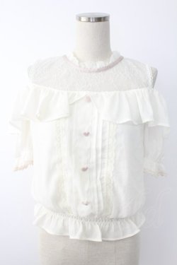 画像1: LIZ LISA / 肩あきブラウス  アイボリー T-25-11-28-002-LO-BL-SA-ZI