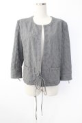INGEBORG / カメリアひし形裏地ジャケット  グレー T-25-11-28-018-LO-JA-SA-ZI