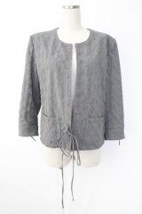 INGEBORG / カメリアひし形裏地ジャケット  グレー T-25-11-28-018-LO-JA-SA-ZI