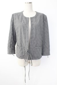 INGEBORG / カメリアひし形裏地ジャケット  グレー T-25-11-28-018-LO-JA-SA-ZI