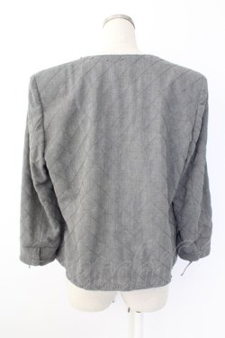 画像2: INGEBORG / カメリアひし形裏地ジャケット  グレー T-25-11-28-018-LO-JA-SA-ZI