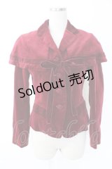 Jane Marple / ロイヤル別珍ケープ付きジャケット M ボルドー T-25-11-28-019-JM-JA-SA-ZI