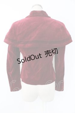 画像2: Jane Marple / ロイヤル別珍ケープ付きジャケット M ボルドー T-25-11-28-019-JM-JA-SA-ZT