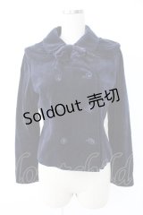 Jane Marple / 別珍ダブルボタンジャケット  ネイビー T-25-11-28-020-JM-JA-SA-ZI