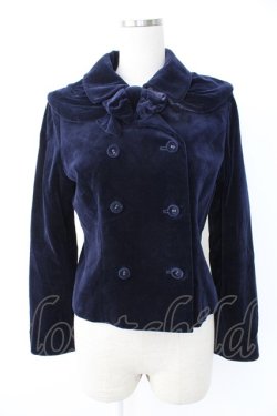 画像1: Jane Marple / 別珍ダブルボタンジャケット  ネイビー T-25-11-28-020-JM-JA-SA-ZT