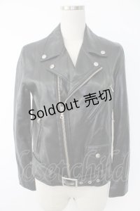 Jane Marple Dans Le Salon / フェイクレザーライダース M ブラック T-25-11-28-021-JM-JA-SA-ZI